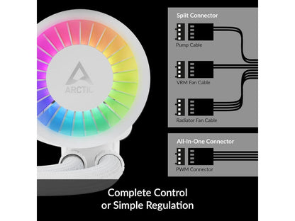 ARCTIC Liquid Freezer III 280 A-RGB - Water Cooling PC, All-in-One CPU AIO Water Cooler, efficient PWM-Controlled Pump, Fan: 200-1700 RPM, LGA1851 and LGA1700 Contact Frame
