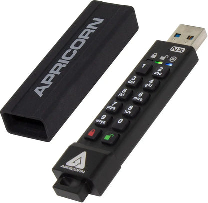 Apricorn 4GB Aegis Secure Key 3 NX 256-bit Encrypted FIPS 140-2 Level 3 Validated Secure USB 3.0 Flash Drive - Model ASK3-NX-4GB