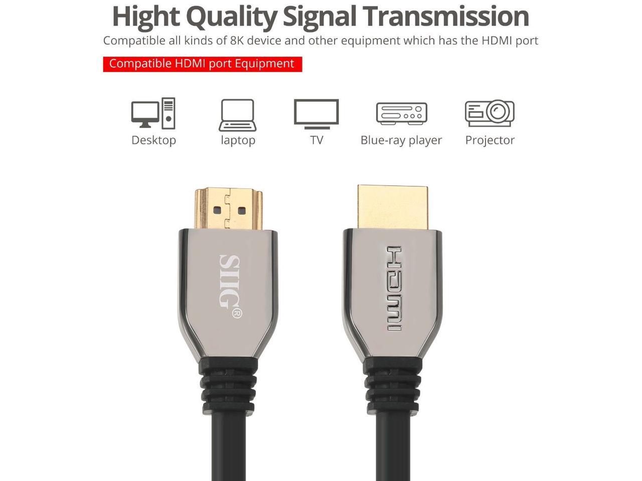 SIIG 8K Ultra High Speed HDMI Cable 10ft CB-H21611-S1