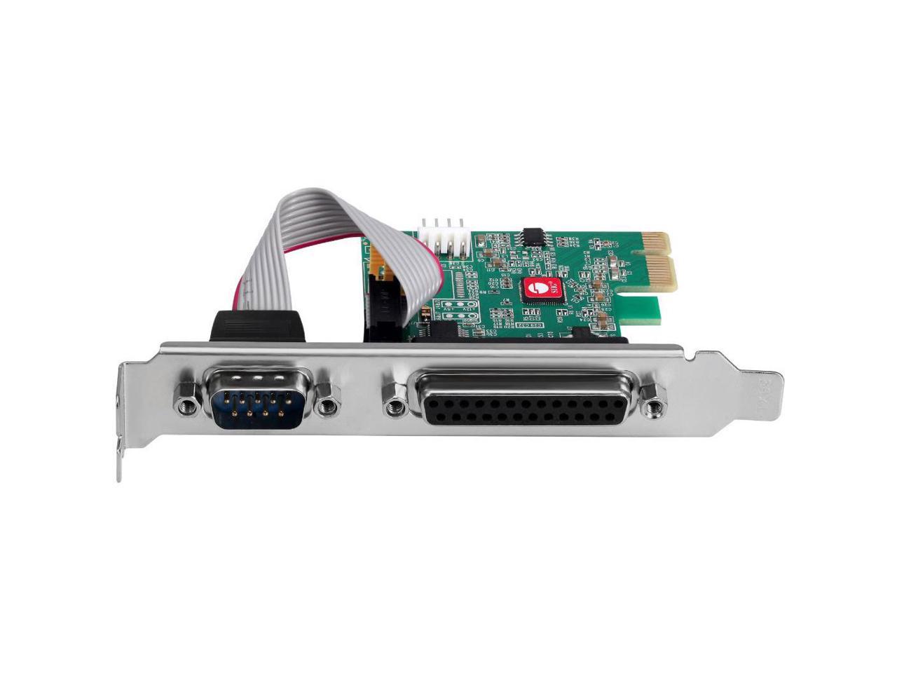 SIIG Single Serial Port/RS-232 and Single Parallel Port PCIe Card JJ-E20311-S1