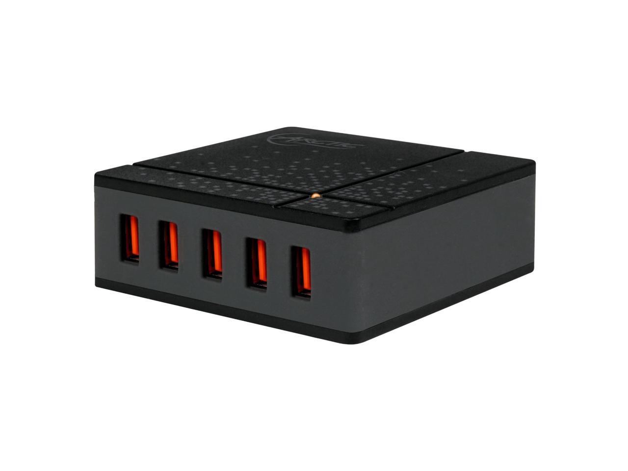 ARCTIC Smart Charger 8000 -40 Watt 5-Port USB Desktop Fast Charger with Smart Charging Technology - Compact and Small High Speed Charger for Apple iPhone, iPad, Samsung Galaxy S6, ZTE, HTC and More...