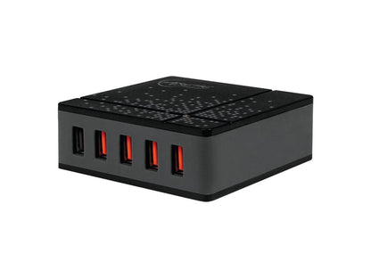 ARCTIC Quick Charger 8000, 5 port USB desktop charger with Quick Charge 2.0 by Qualcomm, 40 Watts combined output, Compatible with all smartphones, tablets and USB devices Model APWCH00016A