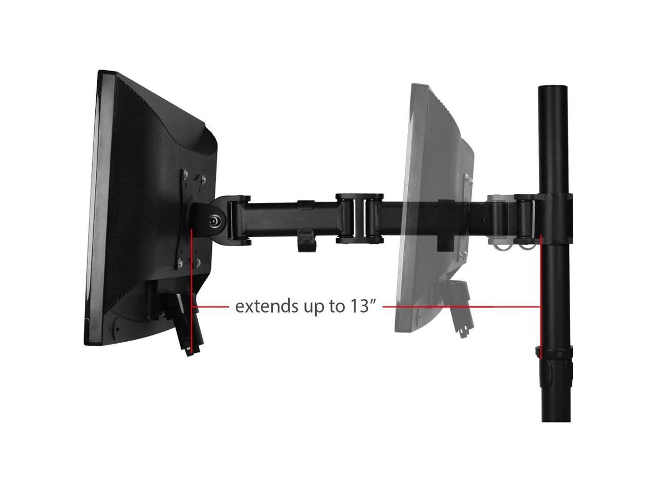 SIIG Articulated Freestanding Dual Monitor Desk Stand - 13"-27"