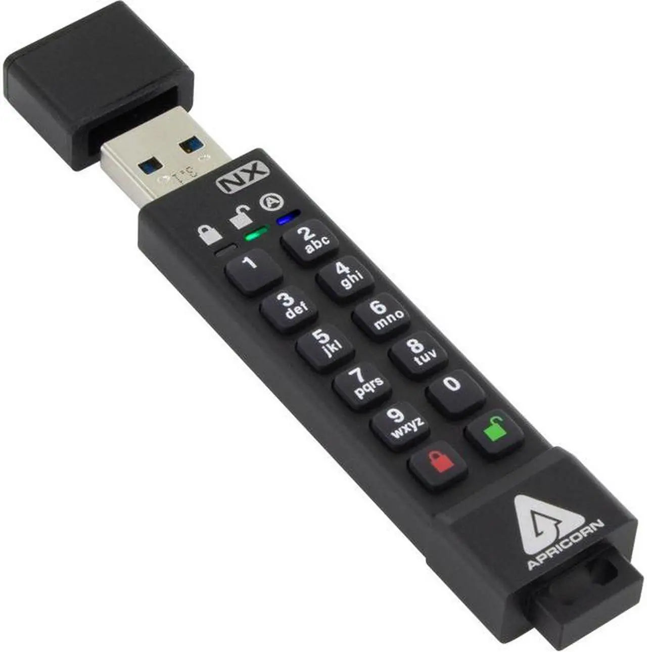 Apricorn 4GB Aegis Secure Key 3 NX 256-bit Encrypted FIPS 140-2 Level 3 Validated Secure USB 3.0 Flash Drive - Model ASK3-NX-4GB