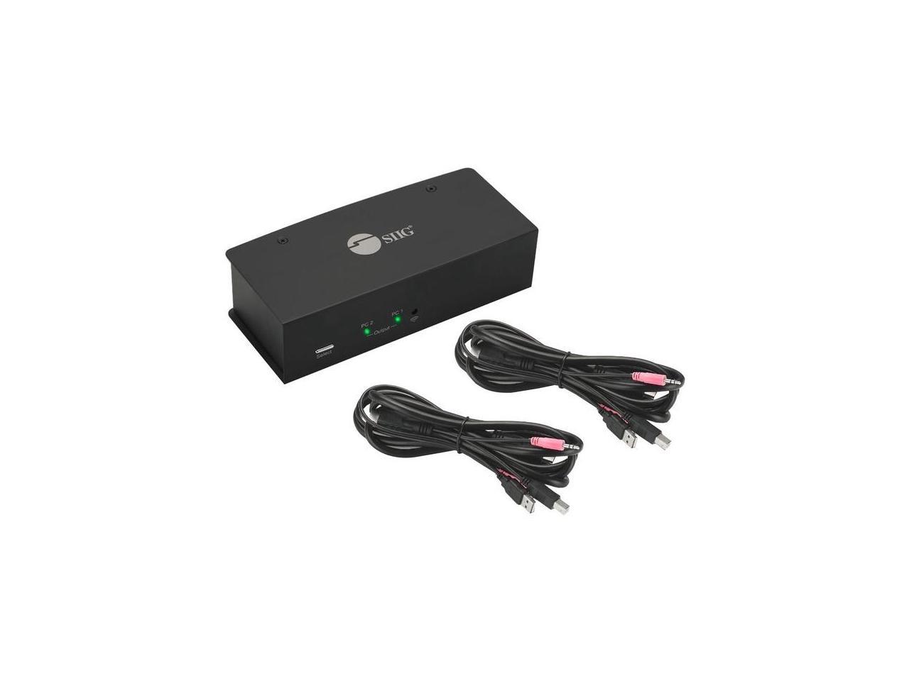 Siig 2X1 Dual View Usb Hdmi Kvm Switch - 4K 30Hz
