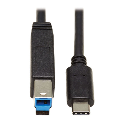 Tripp Lite Series USB-C to USB-B Cable (M/M) - USB 3.2 Gen 2 (10 Gbps), Thunderbolt 3 Compatible, 20 in. (51 cm) - Model U422-20N-G2