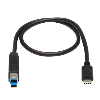 Tripp Lite Series USB-C to USB-B Cable (M/M) - USB 3.2 Gen 2 (10 Gbps), Thunderbolt 3 Compatible, 20 in. (51 cm) - Model U422-20N-G2