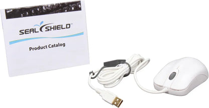 SEALSHIELD SILVER STORM Optical Mouse White 2 Buttons 1 x Wheel USB Wired Optical Mouse - Model STWM042 