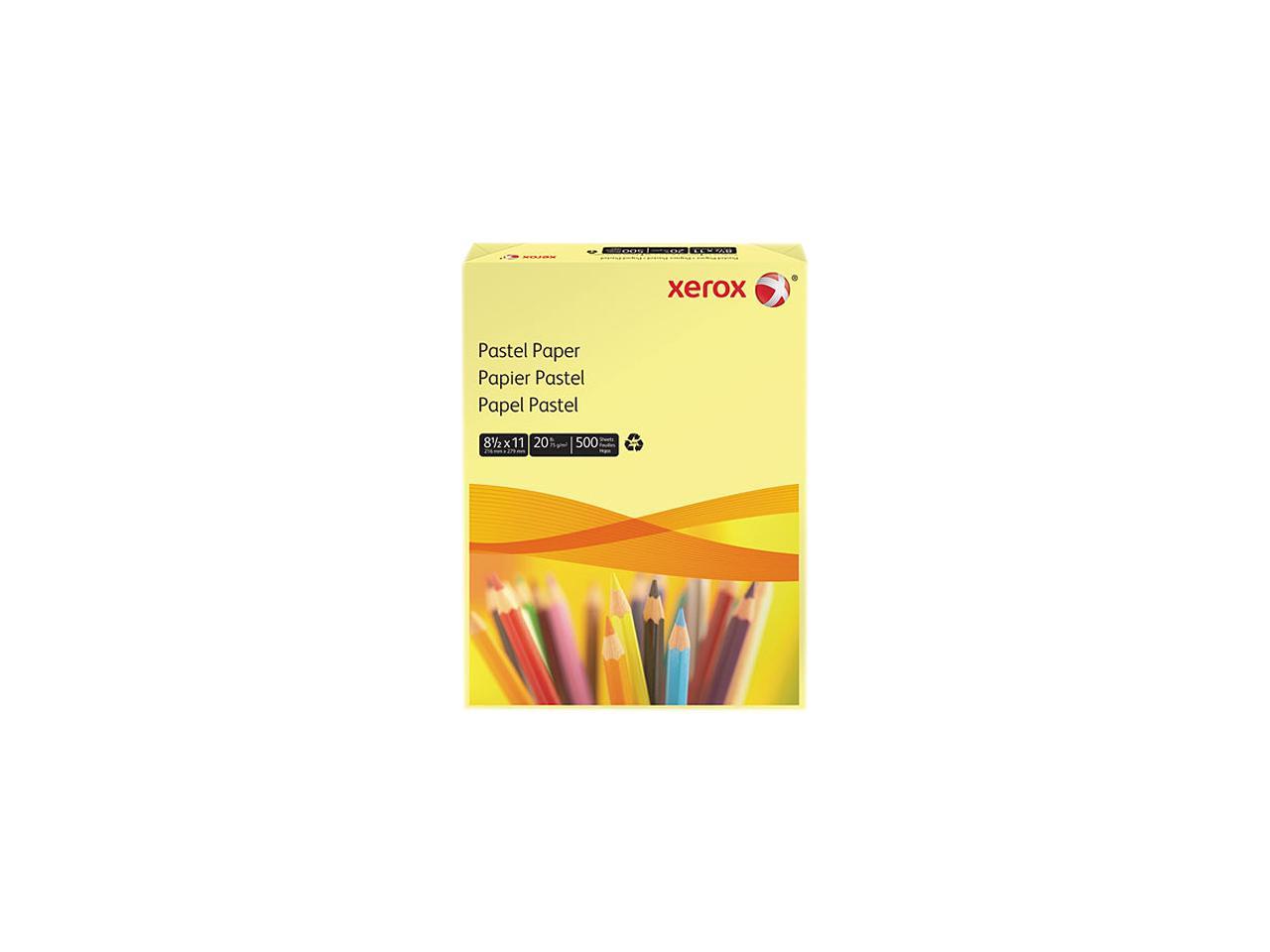 Xerox 3R11053 Multipurpose Pastel Paper- 20lb- Letter- Yellow- 500 Sheets/Ream