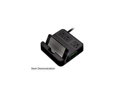3OUTLET/3USB SURGE BLK
