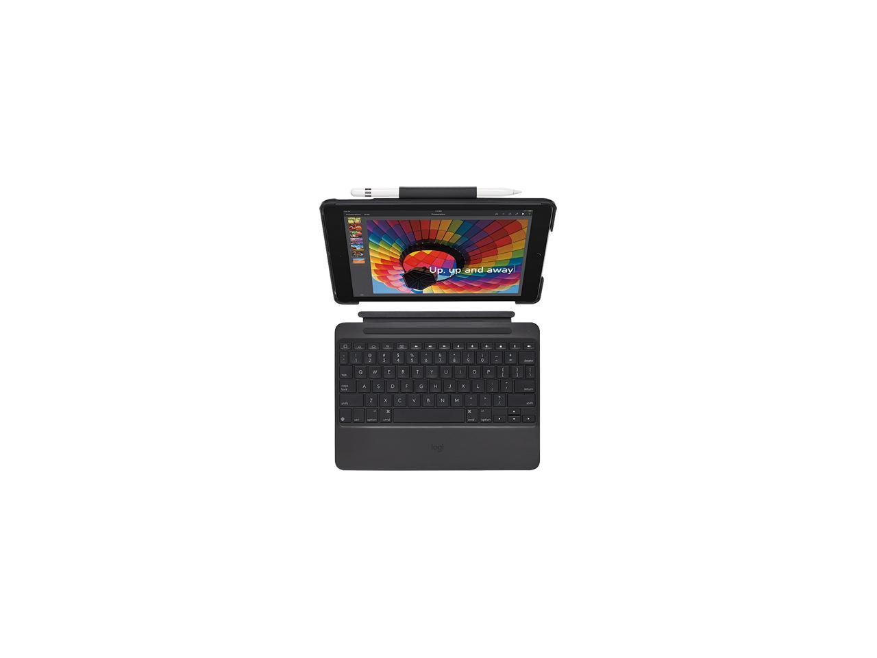 Logitech Slim Combo Keyboard/Cover Case iPad (2017), iPad (2018) - Black