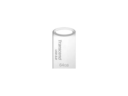 Transcend JetFlash 710 USB 3.0 Flash Drive - 64 GB - USB 3.0 - Silver