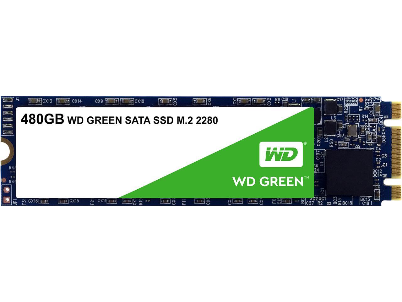 Western Digital 480GB WD Green Internal PC SSD - SATA III 6Gb/s, M.2 2280, - WDS480G2G0B