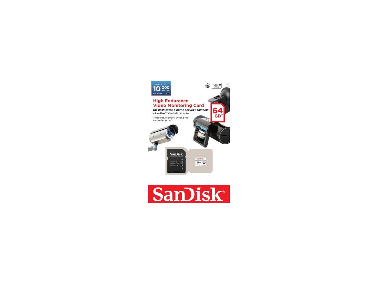 SanDisk SDSDQQ-064G-G46A SanDisk Endurance 64 GB microSDXC - Class 10 - 20 MB/s Read - 20 MB/s Write