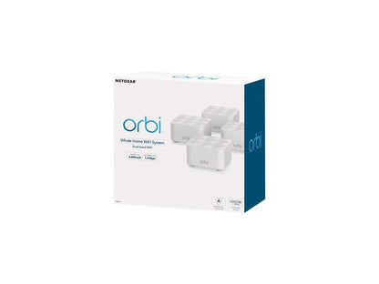 NETGEAR Orbi RBK14-100NAS Whole Home Mesh WiFi System - up to 1.2Gbps high-Performance WiFi with up to 6,000 Square feet of Coverage. Expand Your Home's WiFi Coverage to Eliminate WiFi Dead Zones
