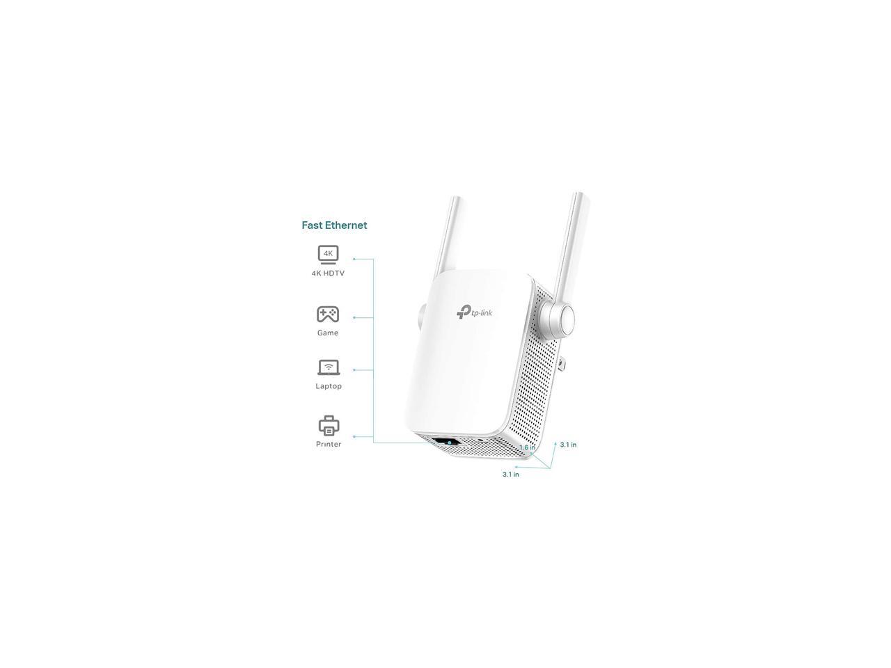 TP-Link N300 WiFi Extender (RE105), WiFi Extenders Signal Booster for Home, Single Band WiFi Range Extender, Internet Booster, Supports Access Point, Wall Plug Design, 2.4GHz only
