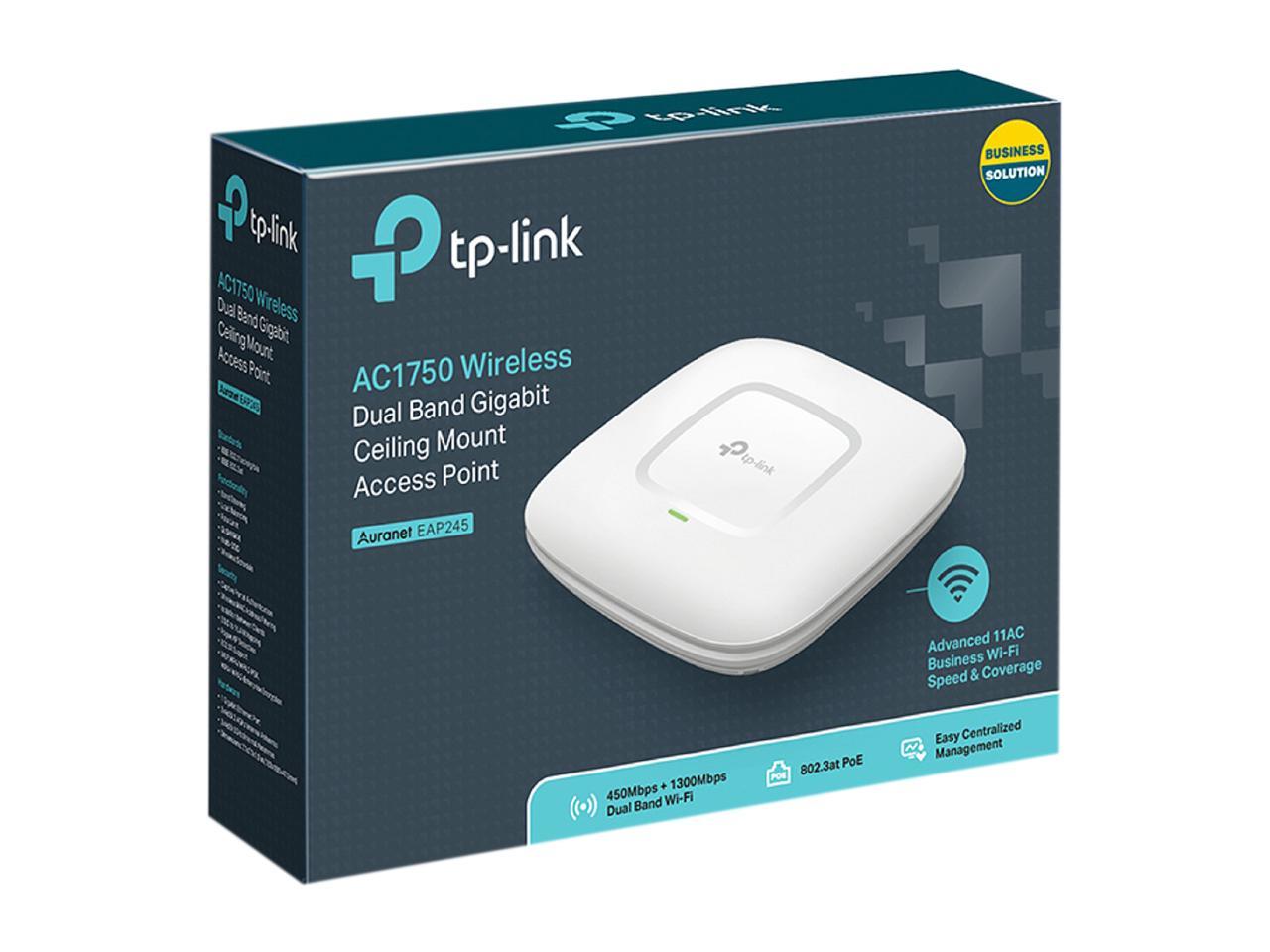 TP-Link EAP245 AC1750 Wireless Dual Band Gigabit Ceiling Mount Access Point