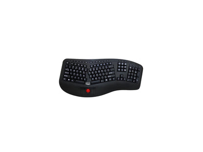 ADESSO WKB-3500UB ADESSO 2.4GHZ TRU-FORM WIRELESS MEDIA ERGONOMIC TRACKBALL KEYBOARD WITH 20 WINDO