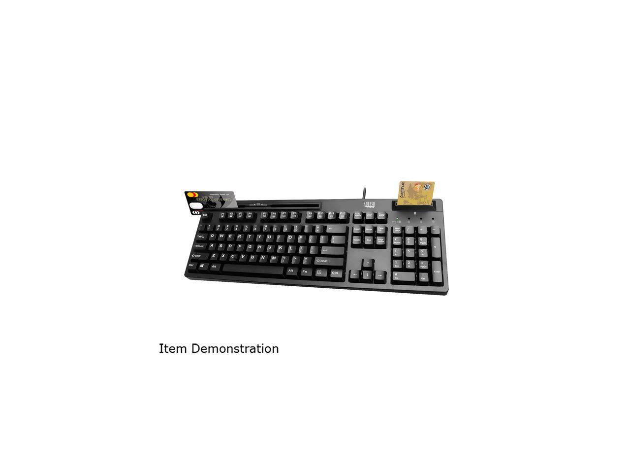 Adesso Easytouch 630Rb - Smart Card & Magnetic Stripe Reader Keyboard