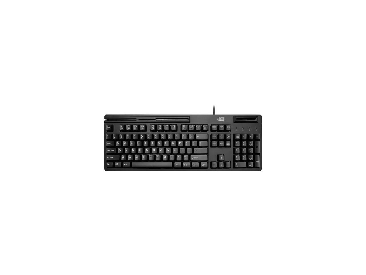 Adesso Easytouch 630Rb - Smart Card & Magnetic Stripe Reader Keyboard