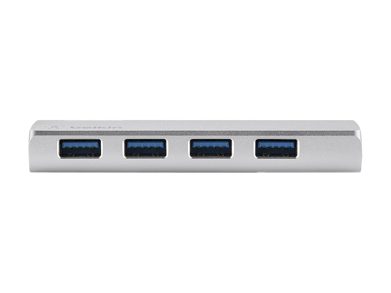 Belkin USB-IF Certified USB 3.0 4-Port Hub with 1-Meter USB Type C (USB-C) to Micro-B Cable