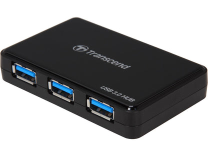 Transcend 4-port USB 3.0 Hub w/ Power Adapter model # TSHUB3K, Supports IOS Fast Charging