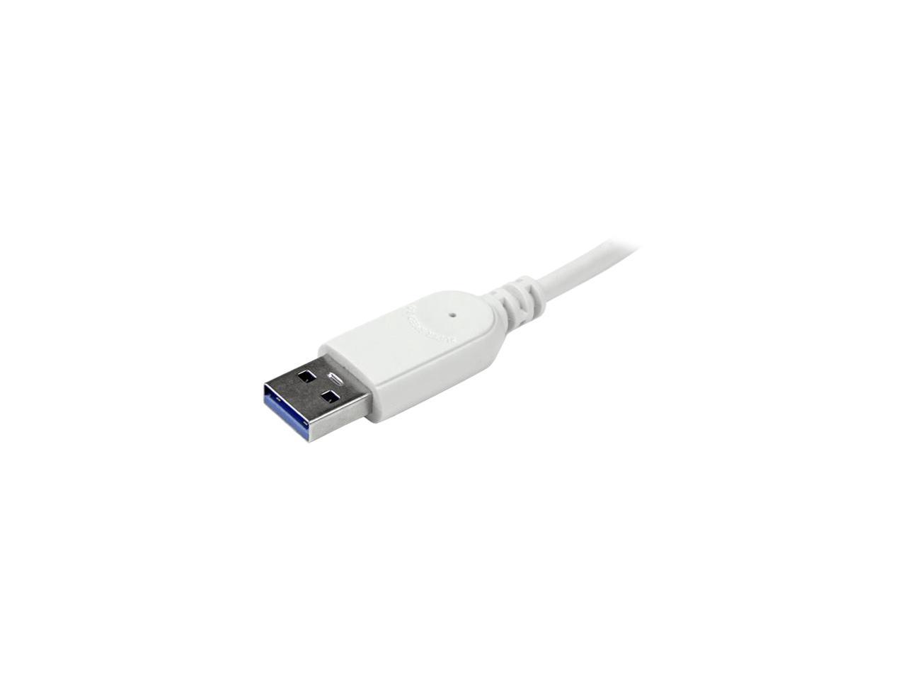 StarTech.com ST43004UA 4 Port Portable USB 3.0 Hub with Built-in Cable - Aluminum and Compact USB Hub