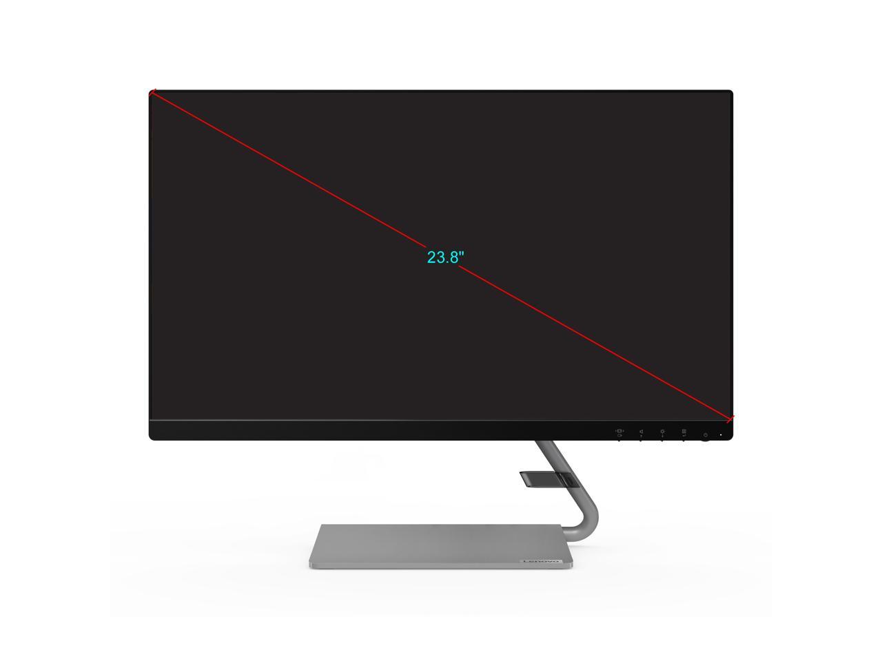Lenovo Q24i-10 24" (Actual size 23.8") Full HD 1920 x 1080 Up to 4ms HDMI VGA AMD FreeSync Built-in Speakers NearEdgeless Bezel LED Backlit IPS Monitor