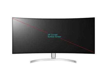 LG Ultrawide 34BK95C-W 34" UW-QHD 3440 x 1440 2 x HDMI, DisplayPort, USB Type-C, VESA DisplayHDR 400, RADEON FreeSync, Dynamic Action Sync Curved IPS Monitor
