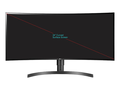 LG 21 9 34" 3440x1440 WQHD IPS HDR 10 Curved Monitor Display 34WL85C-B