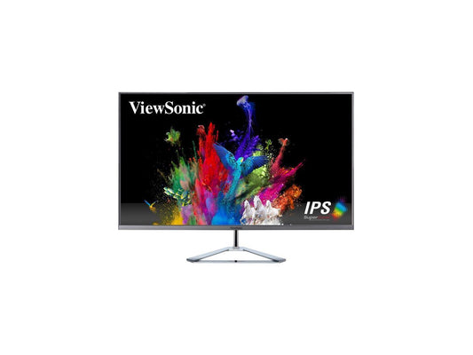 ViewSonic VX3276-2K-MHD 32" (Actual size 31.5") Quad HD 2560 x 1440 2K Resolution 2 x HDMI, DisplayPort, Mini-DisplayPort Built-in Speakers Edge to Edge Fameless Anti-Glare LED Backlit IPS Monitor