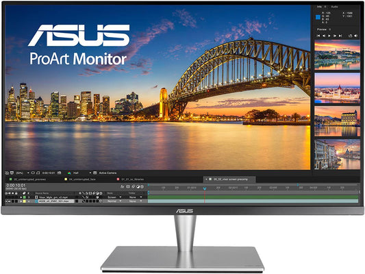ASUS ProArt PA32UC 32" Ultra HD 3840 x 2160 4K Resolution 2x Thunderbolt 3 DisplayPort 4x HDMI HDR-10 Asus Eye Care Technology Flicker-Free Low Blue Light Built-in Speakers LED Backlit ProArt Monitor