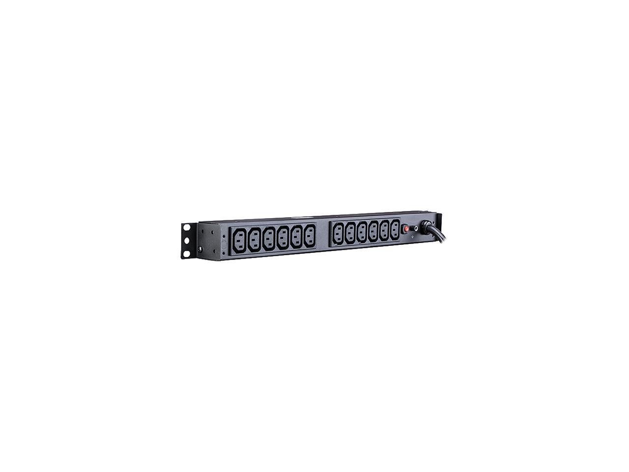 CyberPower Systems USA PDU20BHVT12R CyberPower Basic PDU20BHVT12R 12-Outlets PDU - 12 x IEC 60320 C13 - 1U Rack-mountable, Zero U Vertical Rackmount