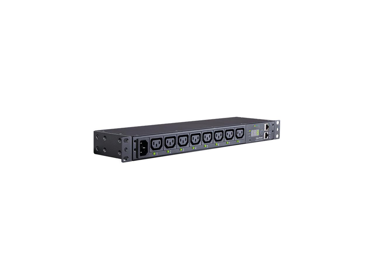 CyberPower Switched PDU RM 1U PDU20SWHVIEC8FNET 20A 8-Outlet