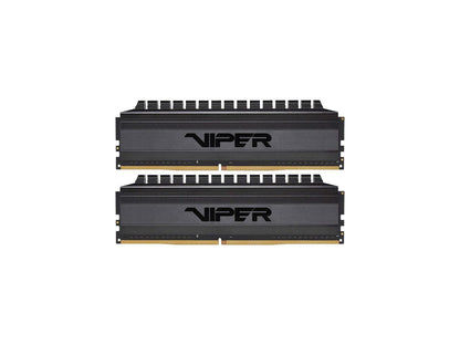 Patriot Viper 4 Blackout 16GB Kit (2 x 8GB) DDR4 3000MHz, CL16, AMD Compatible DIMM Memory PVB416G300C6K