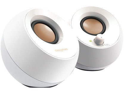 CREATIVE LABS Pebble Modern 2.0 USB Desktop Speakers - White