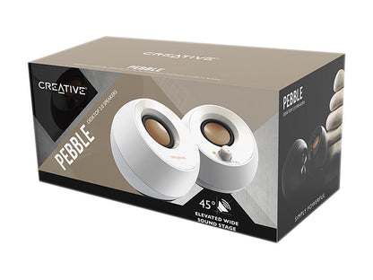 CREATIVE LABS Pebble Modern 2.0 USB Desktop Speakers - White