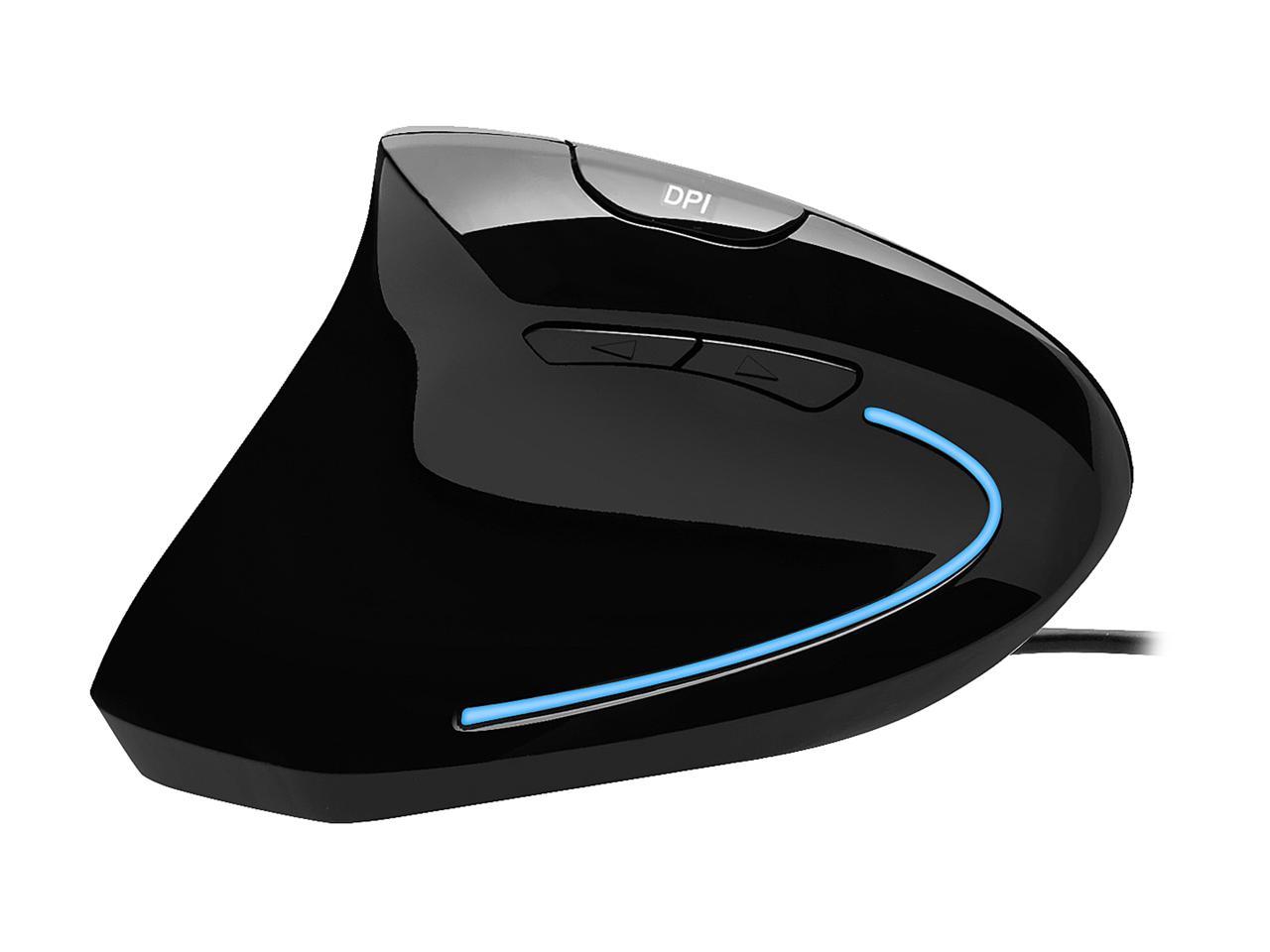 Adesso Mouse iMouseE9 Left-Handed Vertical Ergonomic Mouse w/DPI Switch