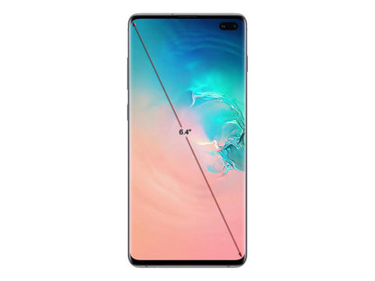 Samsung Galaxy S10+ G975 128GB Unlocked GSM LTE Phone with Triple 12 MP + 12 MP + 16 MP Rear Camera - Prism White (International Version)