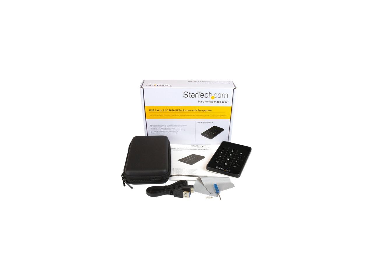 StarTech.COM S2510BU33PW USB 3 Encrypted HDD Enclosure