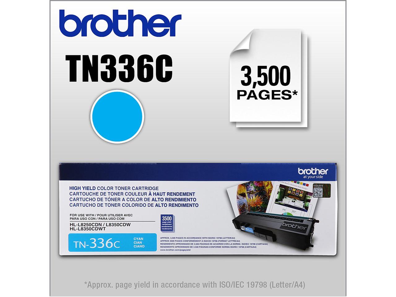 Brother TN336C High Yield Toner Cartridge - Cyan