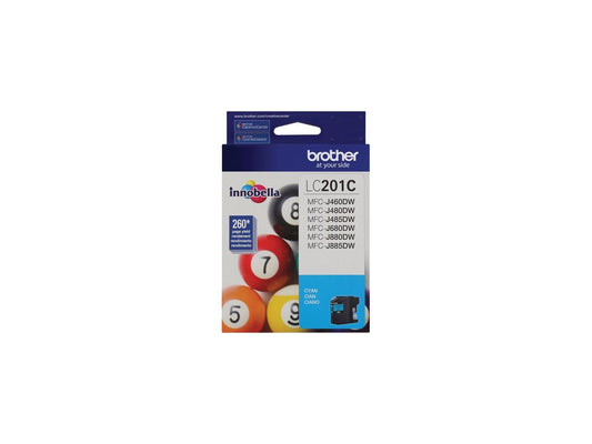 Brother Cyan Ink Cartridge (260 Yield) LC201C