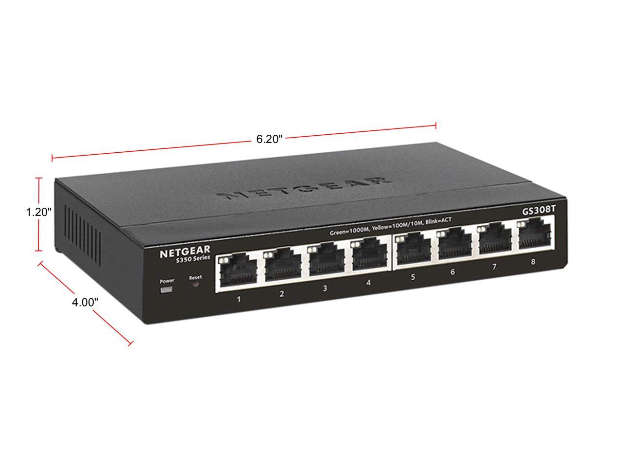 NETGEAR 8-Port Gigabit Ethernet Smart Switch (GS308T)