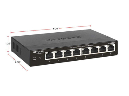 NETGEAR 8-Port Gigabit Ethernet Smart Switch (GS308T)
