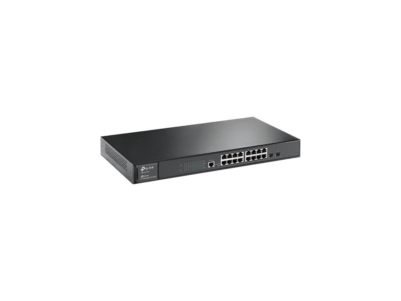 TP-Link T2600G-18TS (TL-SG3216) JetStream 16-Port Gigabit L2 Managed Switch with 2 SFP Slots