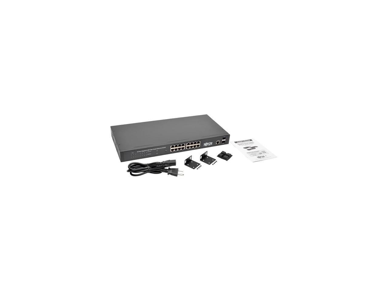Tripp Lite 16-Port Gigabit Ethernet Switch L2 Managed SFP 10/100/1000Mbps