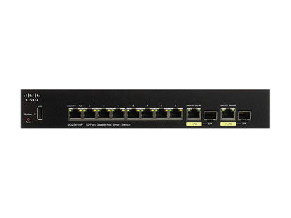 Cisco SG250-10P 10-Port Gigabit PoE Smart Switch