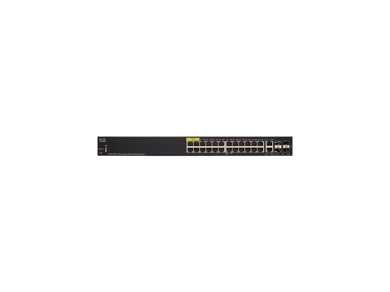 Cisco SG350-28MP 28-Port Gigabit PoE Managed Switch