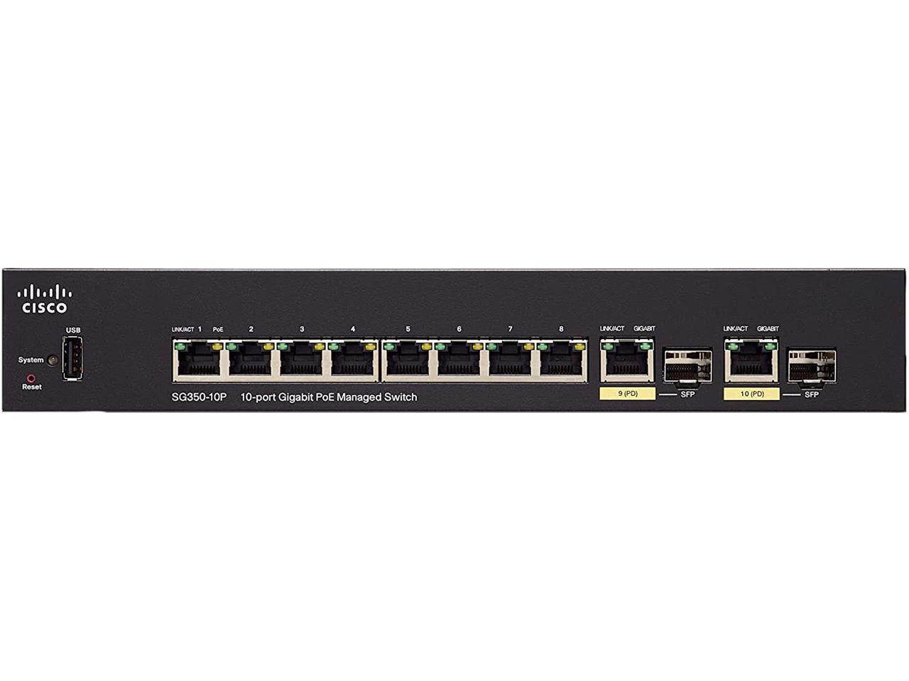 CISCO SYSTEMS SG350-10P-K9-NA SG350-10P 10-port GBT mng swt