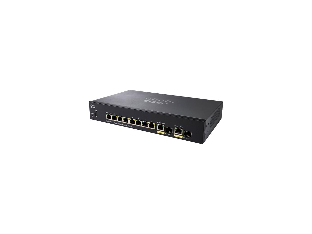CISCO SYSTEMS SG350-10-K9-NA SG350-10 10-prt mgd switch